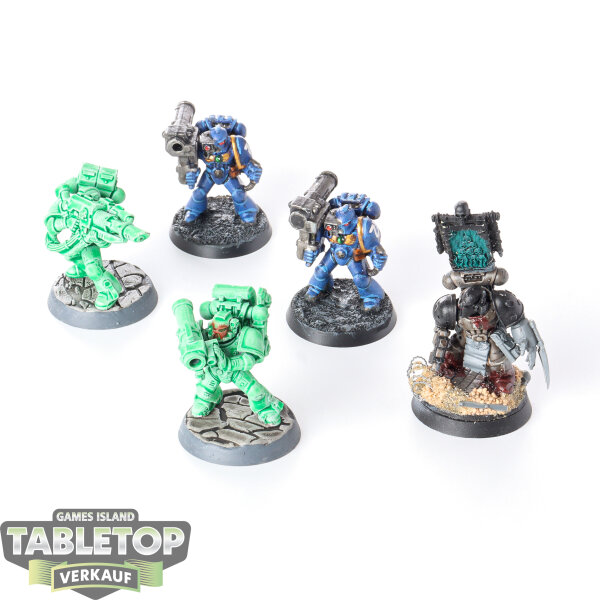 Space Marines - 5 x Devastator Squad klassisch - teilweise bemalt