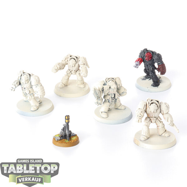 Dark Angels - 5 x Deathwing Terminator Squad - teilweise bemalt