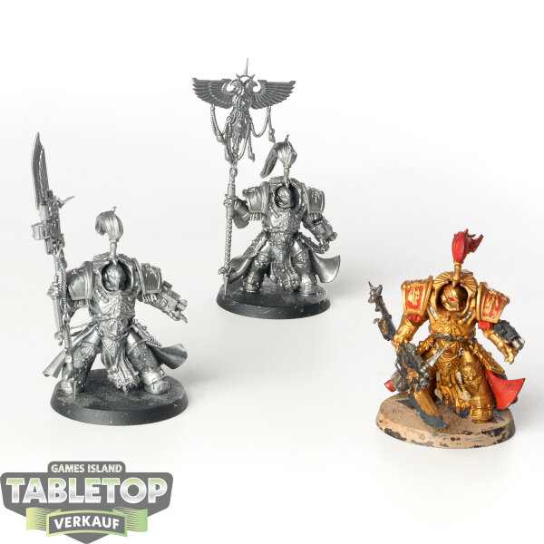 Adeptus Custodes - 3x Allarus Custodians - teilweise bemalt