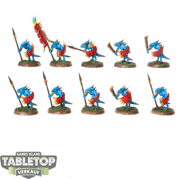 Seraphon - 10x Saurus Warriors - bemalt