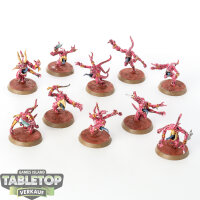 Chaos Daemons - 10 Pink Horrors of Tzeentch - bemalt