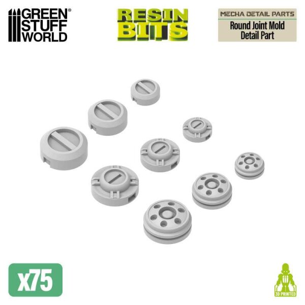 Green Stuff World - Mecha Detail Parts - Round Joint Mold Detail Part