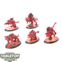 Blades of Khorne - 5x Flesh Hounds - bemalt