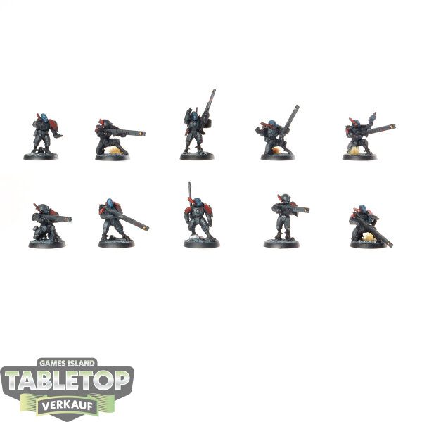 Tau Empire - 10x Fire Warriors Strike Team - bemalt