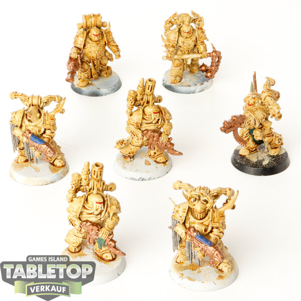 Death Guard - 7 x Plague Marines - teilweise bemalt