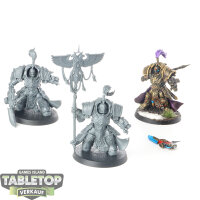 Adeptus Custodes - 3x Allarus Custodians - teilweise bemalt