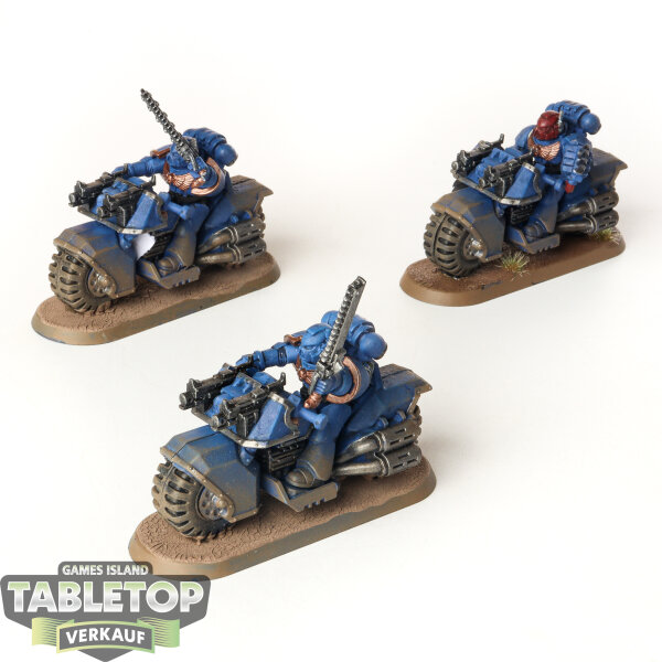 Space Marines - 3 Bike Squad - bemalt