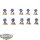 Space Marines - 10 Tactical Squad - bemalt