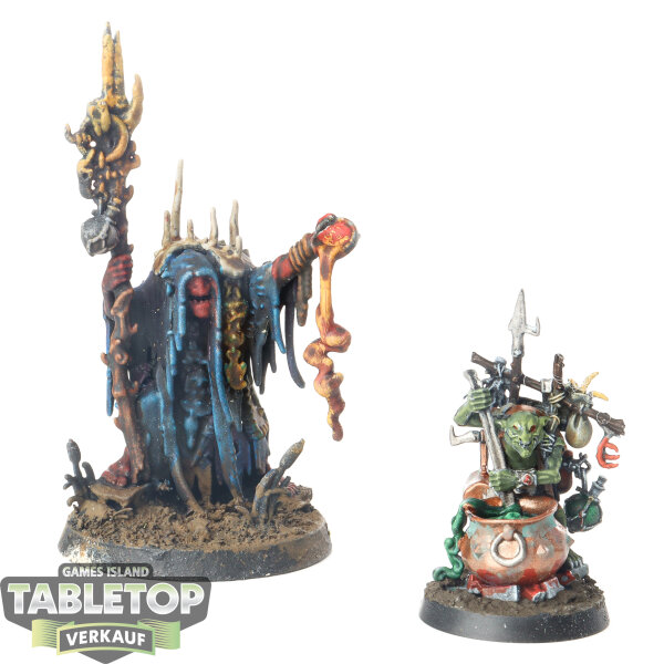 Orruk Warclans - Swampcalla Shaman & Pot-grot - bemalt