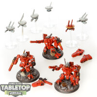 Tau Empire - 3 x XV8 Crisis Battlesuit Team - teilweise...