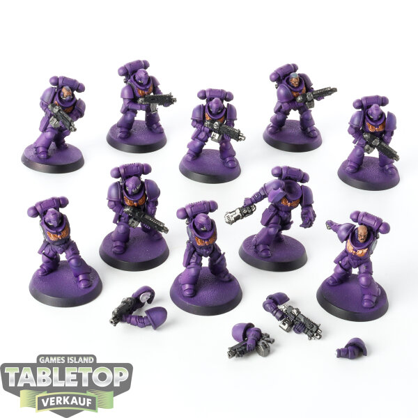 Space Marines - 10x Intercessors - teilweise bemalt