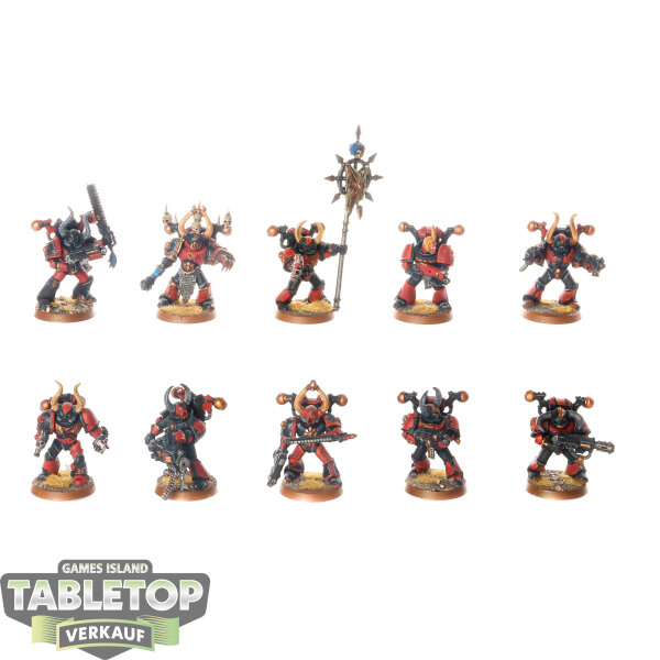 Chaos Space Marines - 10 x Chaos Space Marines klassisch - bemalt