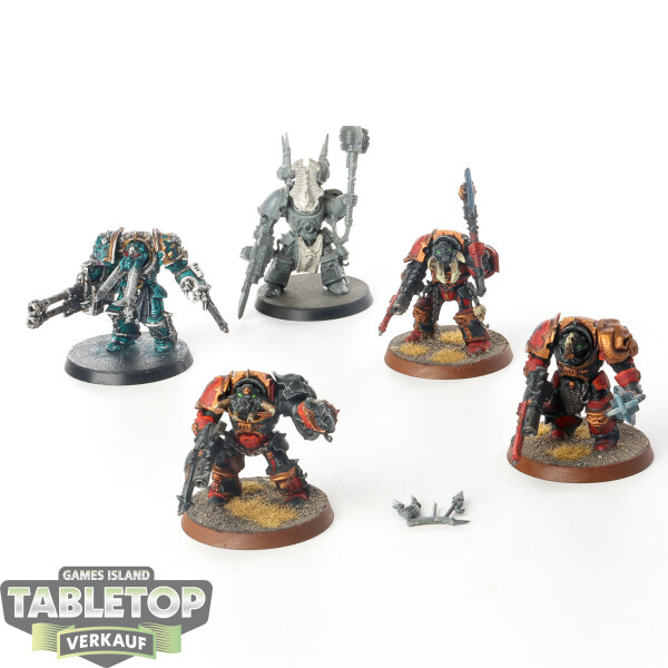 Chaos Space Marines - 5 x Chaos Terminator Squad - teilweise bemalt