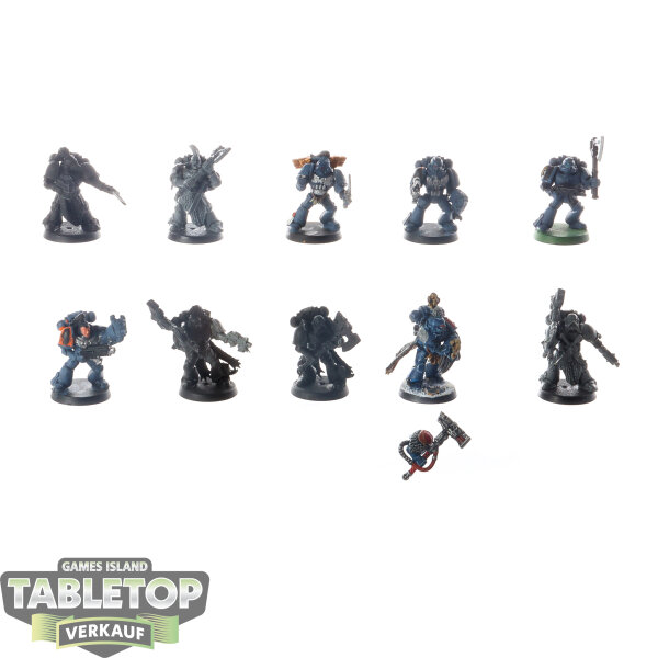 Space Wolves - 10x Grey Hunters - teilweise bemalt