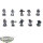 Space Wolves - 10x Grey Hunters - teilweise bemalt