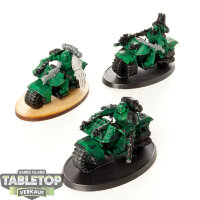 Chaos Space Marines - 3 Chaos Bikers - teilweise bemalt