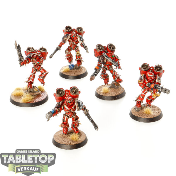 Chaos Space Marines - 5 Raptors - bemalt