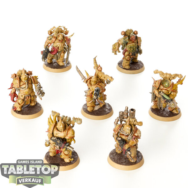 Death Guard - 7x Plague Marines - bemalt