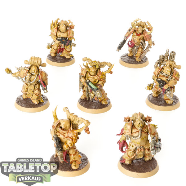 Death Guard - 7x Plague Marines - bemalt