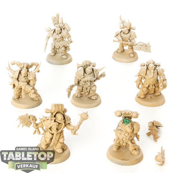Death Guard - 7x Plague Marines - grundiert
