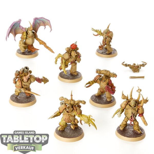 Death Guard - 7x Plague Marines - klassisch - bemalt