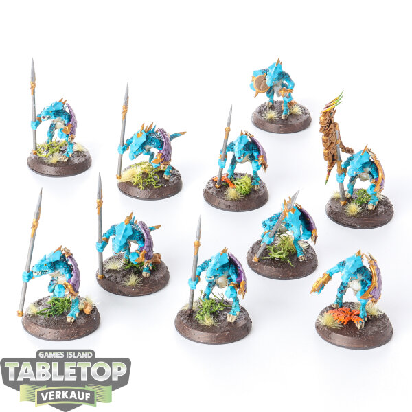 Seraphon - 10 Saurus Warriors - bemalt
