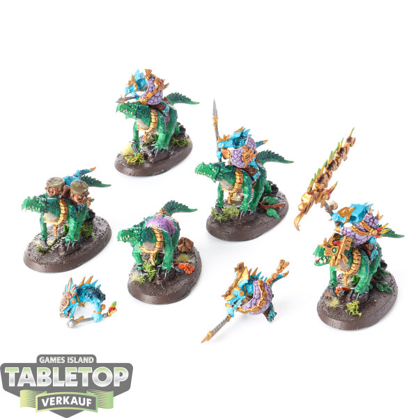 Seraphon - 5 Saurus Knights klassisch - bemalt