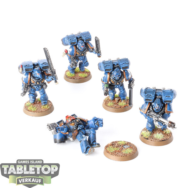 Ultramarines - 5x Assault Marines - bemalt