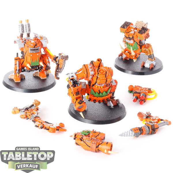 Orks - 3 Killa Kans - bemalt