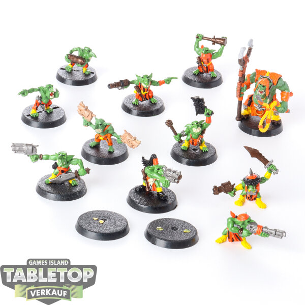 Orks - 11 Ork Gretchin - bemalt