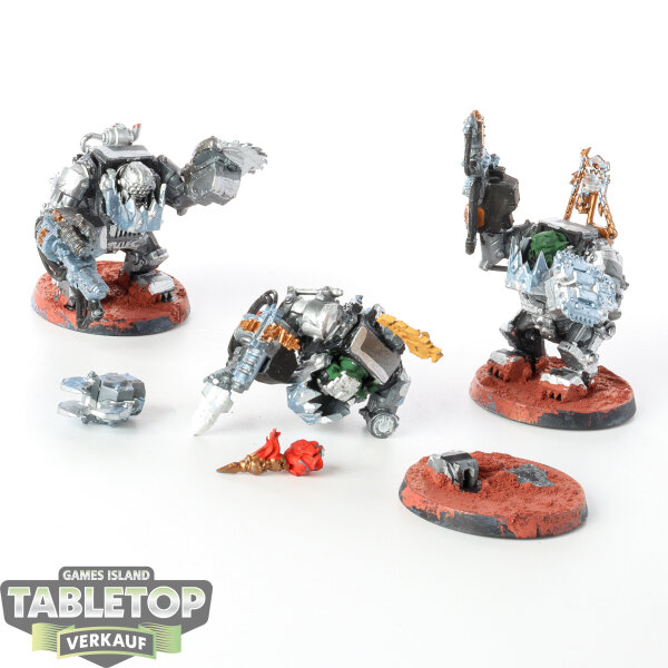 Orks - 3x Meganobz - teilweise bemalt