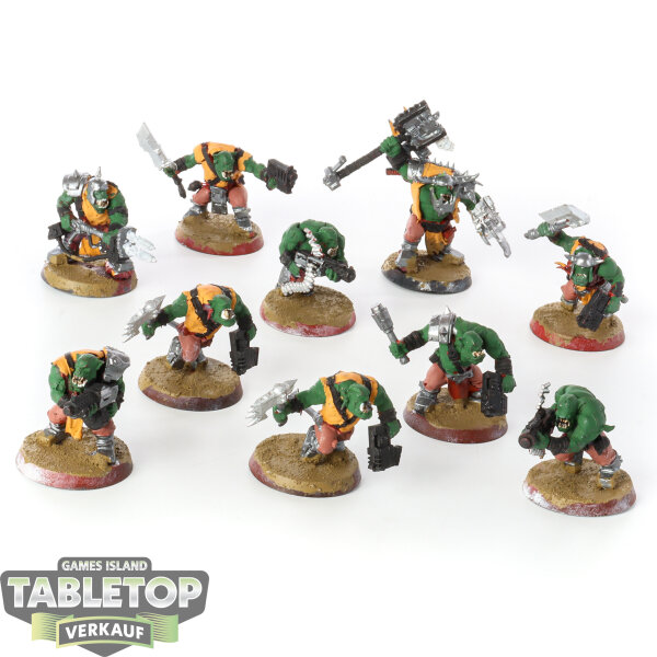 Orks - 10x Boyz - teilweise bemalt