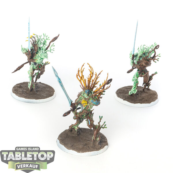 Sylvaneth - 3x Kurnoth Hunters - bemalt