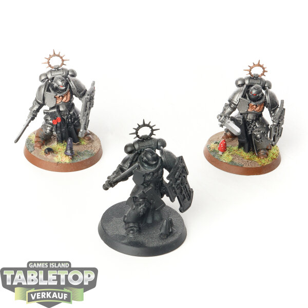 Space Marines - 3 x Bladeguard Veterans - teilweise bemalt