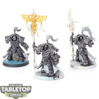 Adeptus Custodes - 3x Allarus Custodians - teilweise bemalt