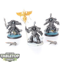 Adeptus Custodes - 3x Allarus Custodians - teilweise bemalt