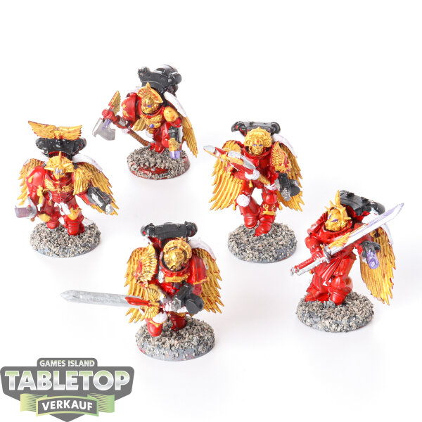 Blood Angels - 5x Sanguinary Guard - klassisch - teilweise bemalt