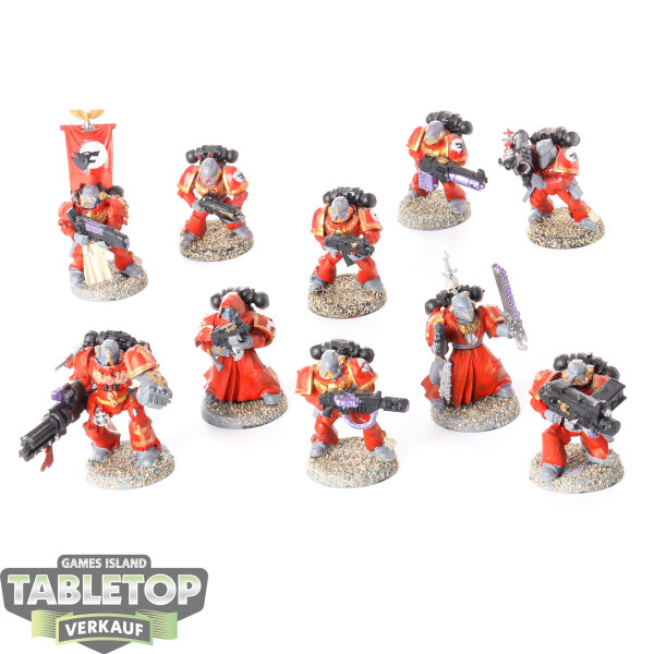 Space Marines - 10x Tactical Squad - klassisch - teilweise bemalt