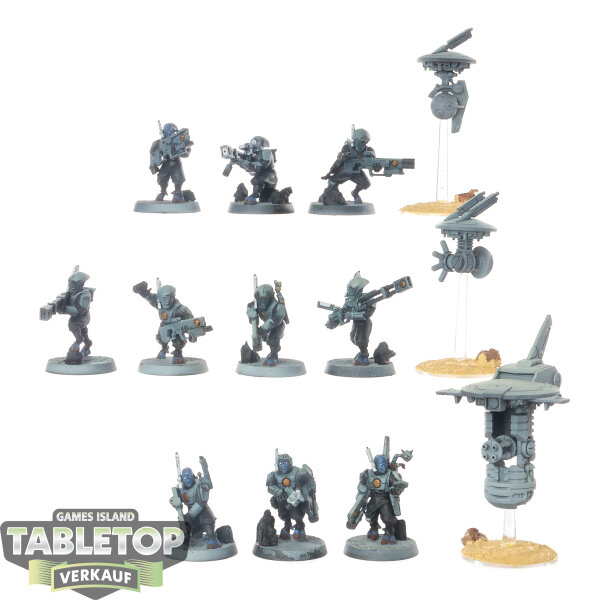 Tau Empire - 10 x Pathfinder Team - bemalt
