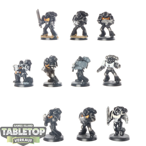 Space Marines - 10x Tactical Squad - teilweise bemalt