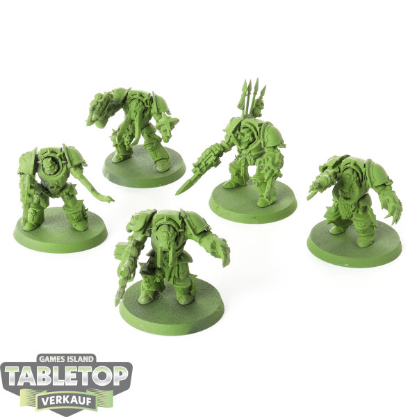 Chaos Space Marines - 5x Chaos Terminator Squad - klassisch - grundiert