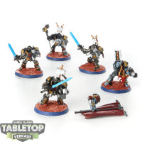 Grey Knights - 5x Grey Knights Paladins - teilweise bemalt