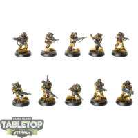 Astra Militarum - 10 x Cadian Shock Troops - bemalt