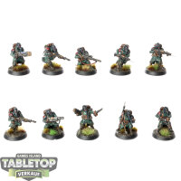 Astra Militarum - 10 x Veteran Guardsmen - bemalt