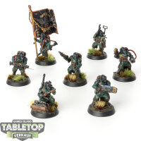 Astra Militarum - 7 x Veteran Guardsmen - bemalt