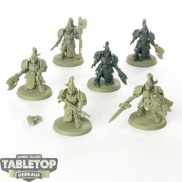 Adeptus Custodes - 6 Custodian Wardens - grundiert