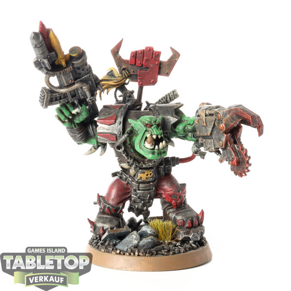 Orks - Ork Warboss with Attack Squig - bemalt