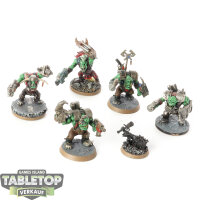 Orks - 5x Ork Nobz - bemalt