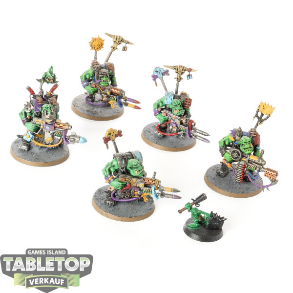 Orks - 5x Ork Nobz / Flash Gitz - bemalt