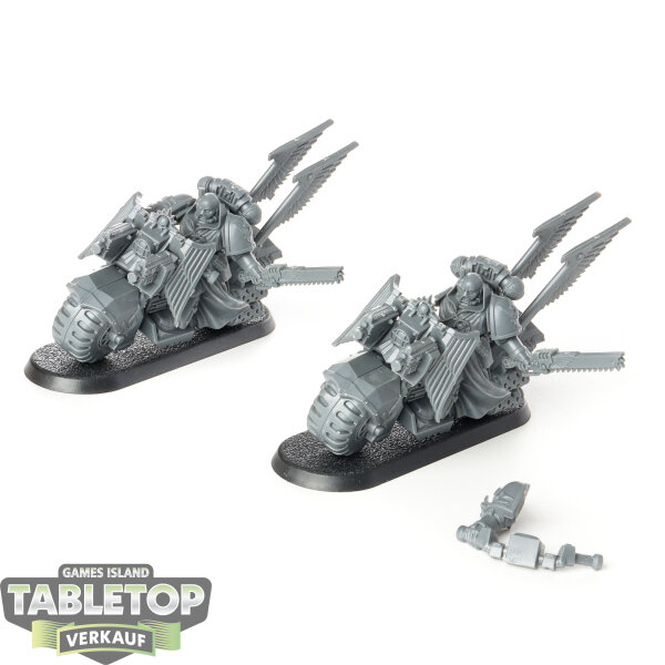 Dark Angels - 2x Ravenwing Black Knights - unbemalt